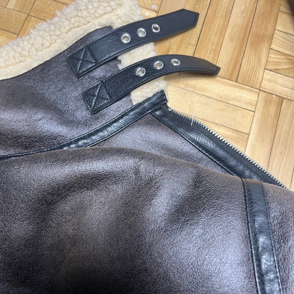 Zara Faux Cuir Brown Vest (worn 2 times) - Picture 7 of 9